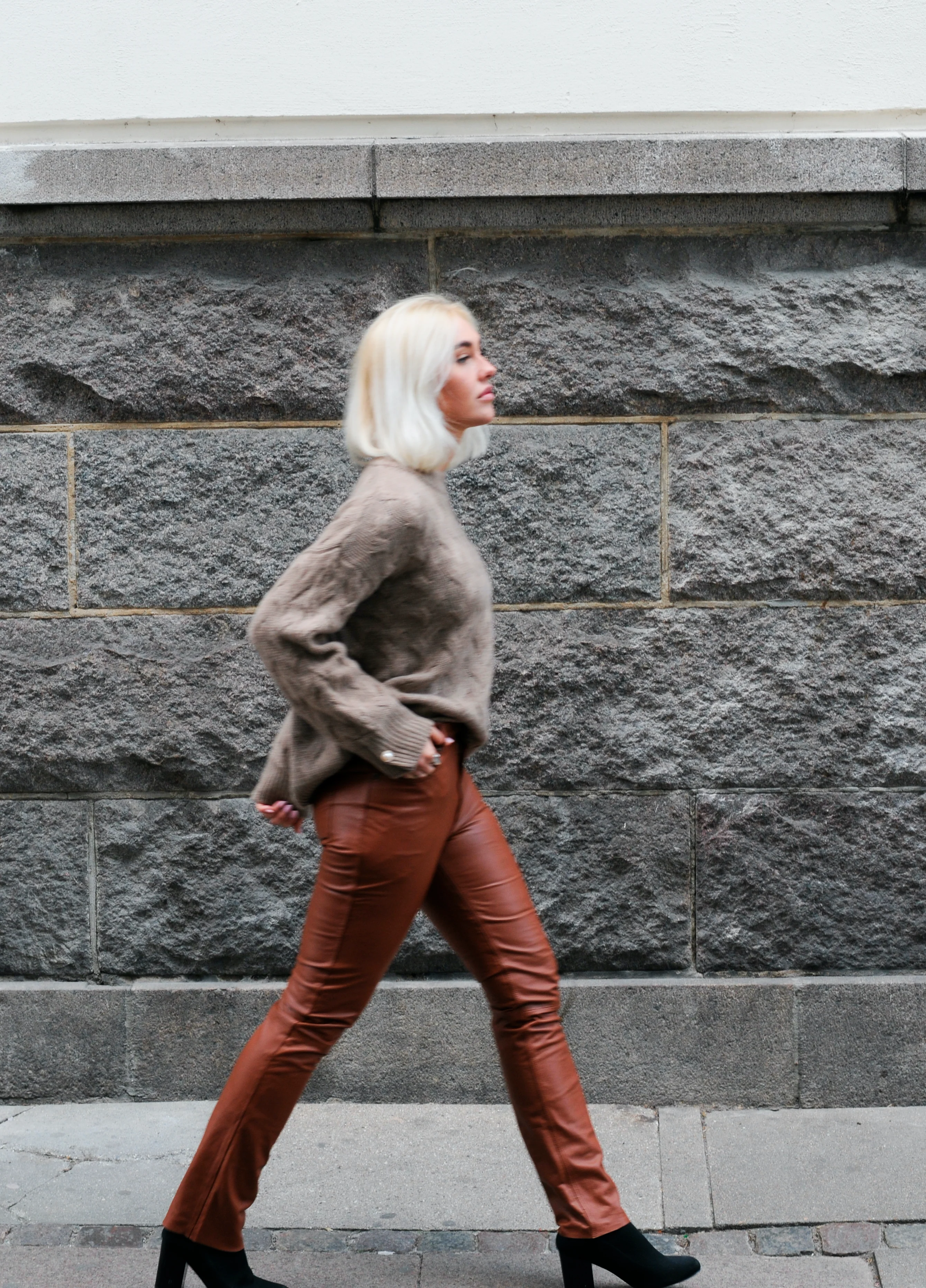 Jill - Skind bukser - Dame - Cognac - Image 2