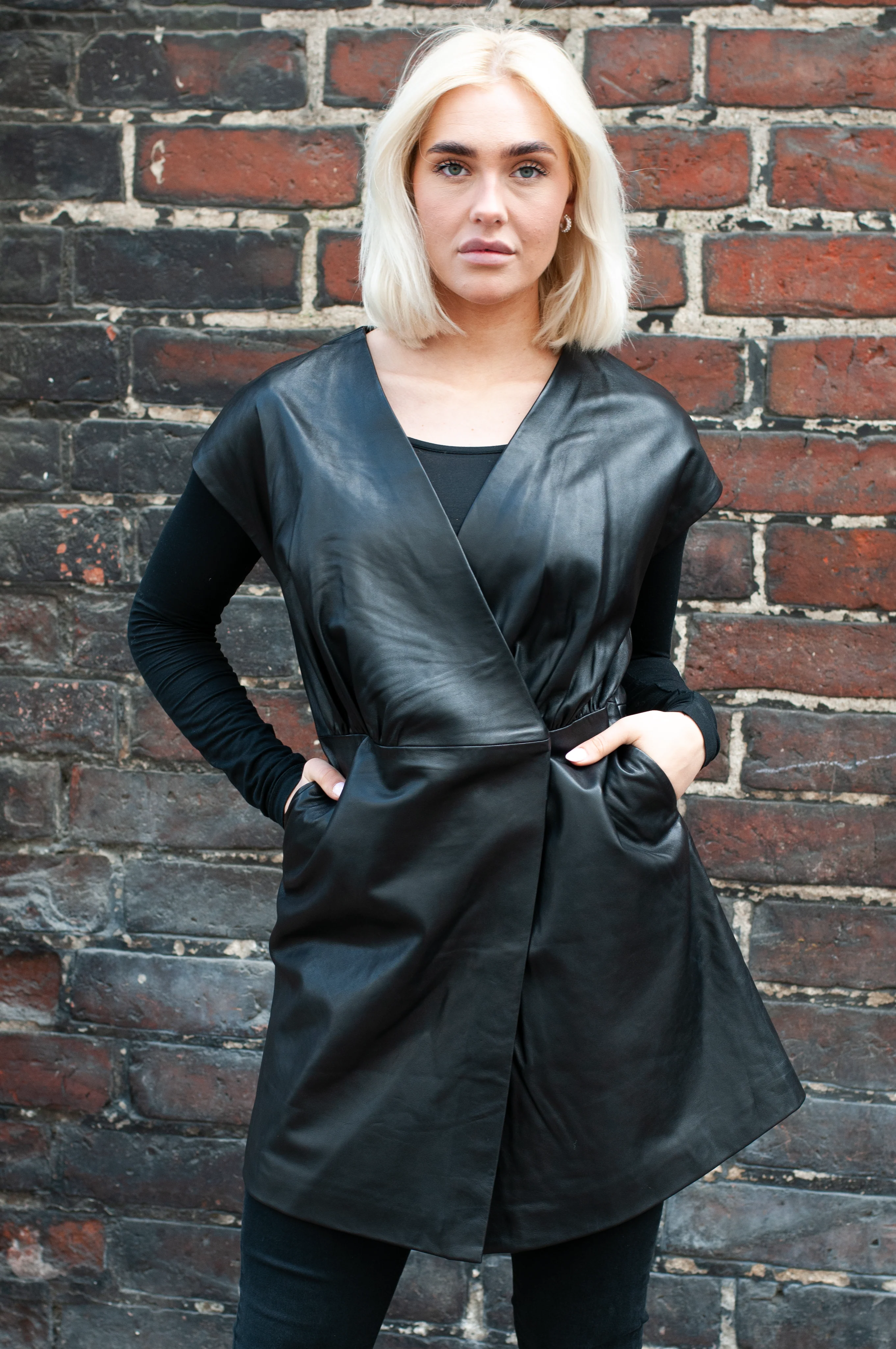 Kennedy - skind kjole - Dame - Sort - Image 5