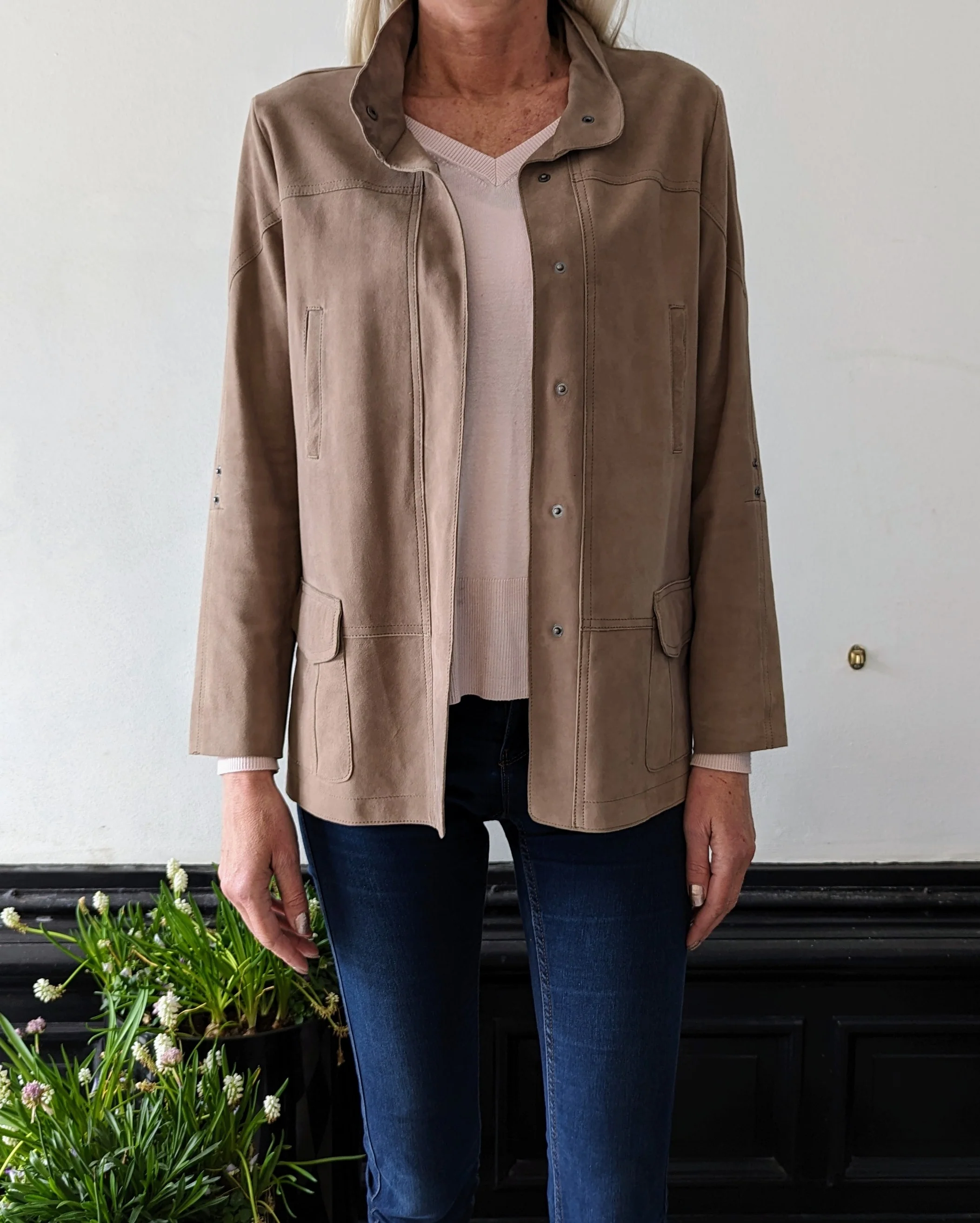 Ladies shirt - Ruskindsjakke - Dame - Taupe - Image 2