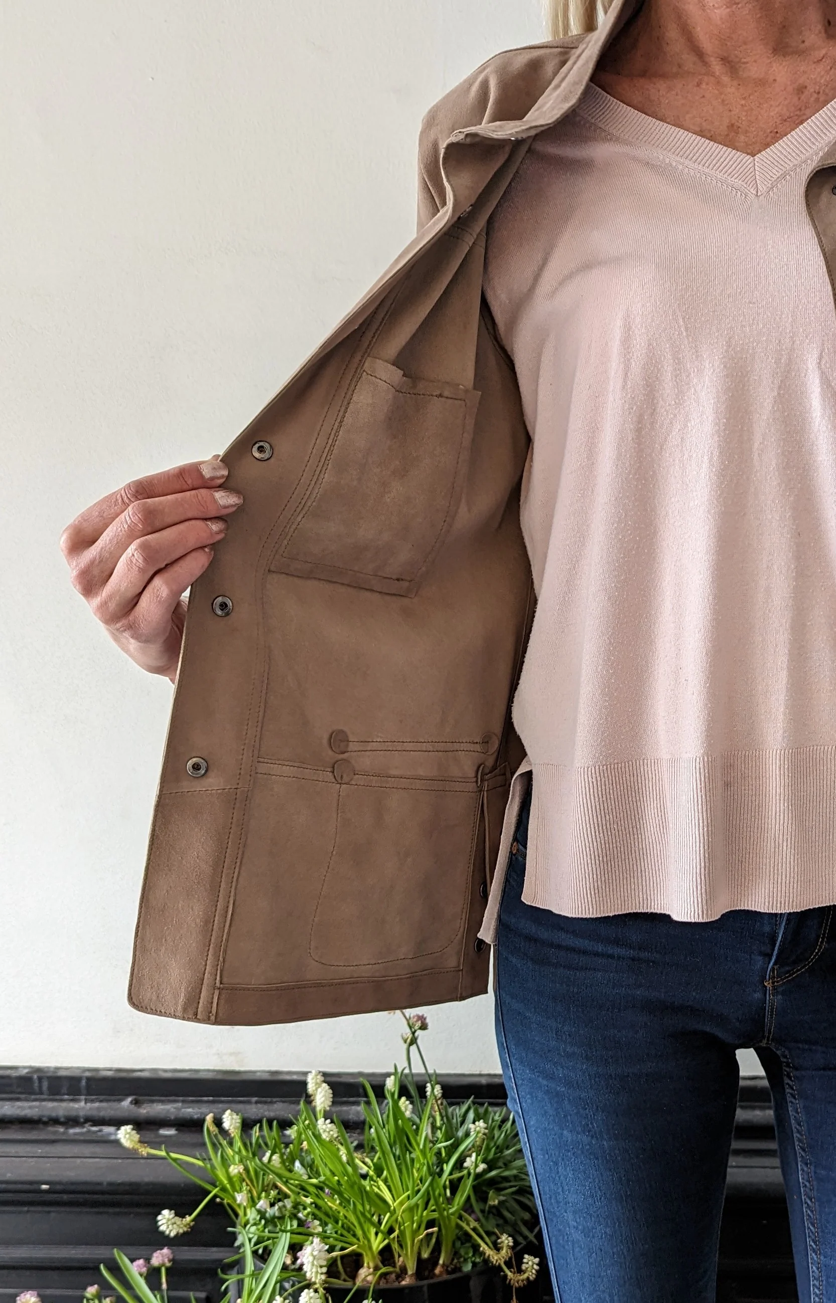 Ladies shirt - Ruskindsjakke - Dame - Taupe - Image 3