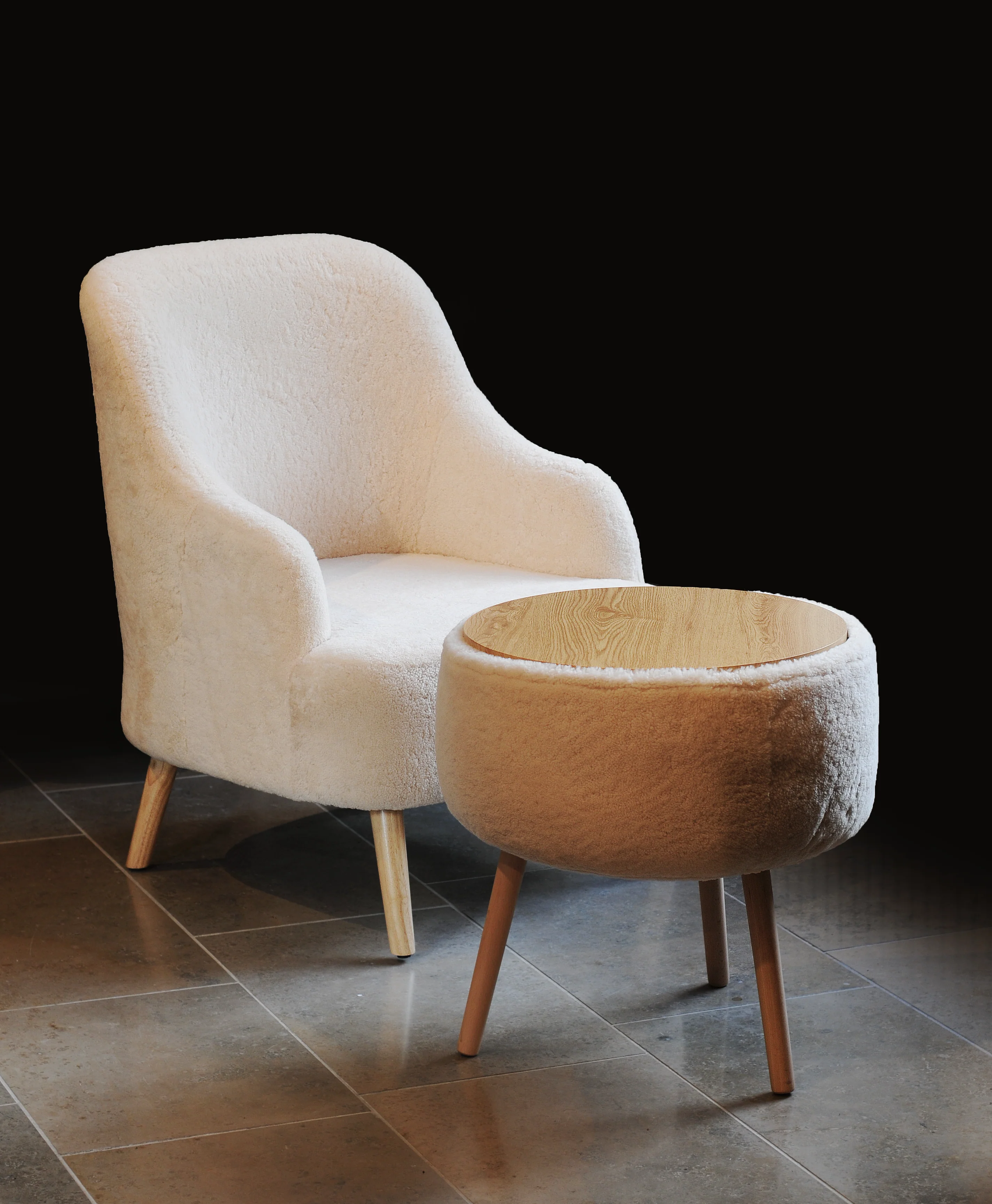 Levinsky lammeskindsbord - Australsk lam - Beige - Image 11
