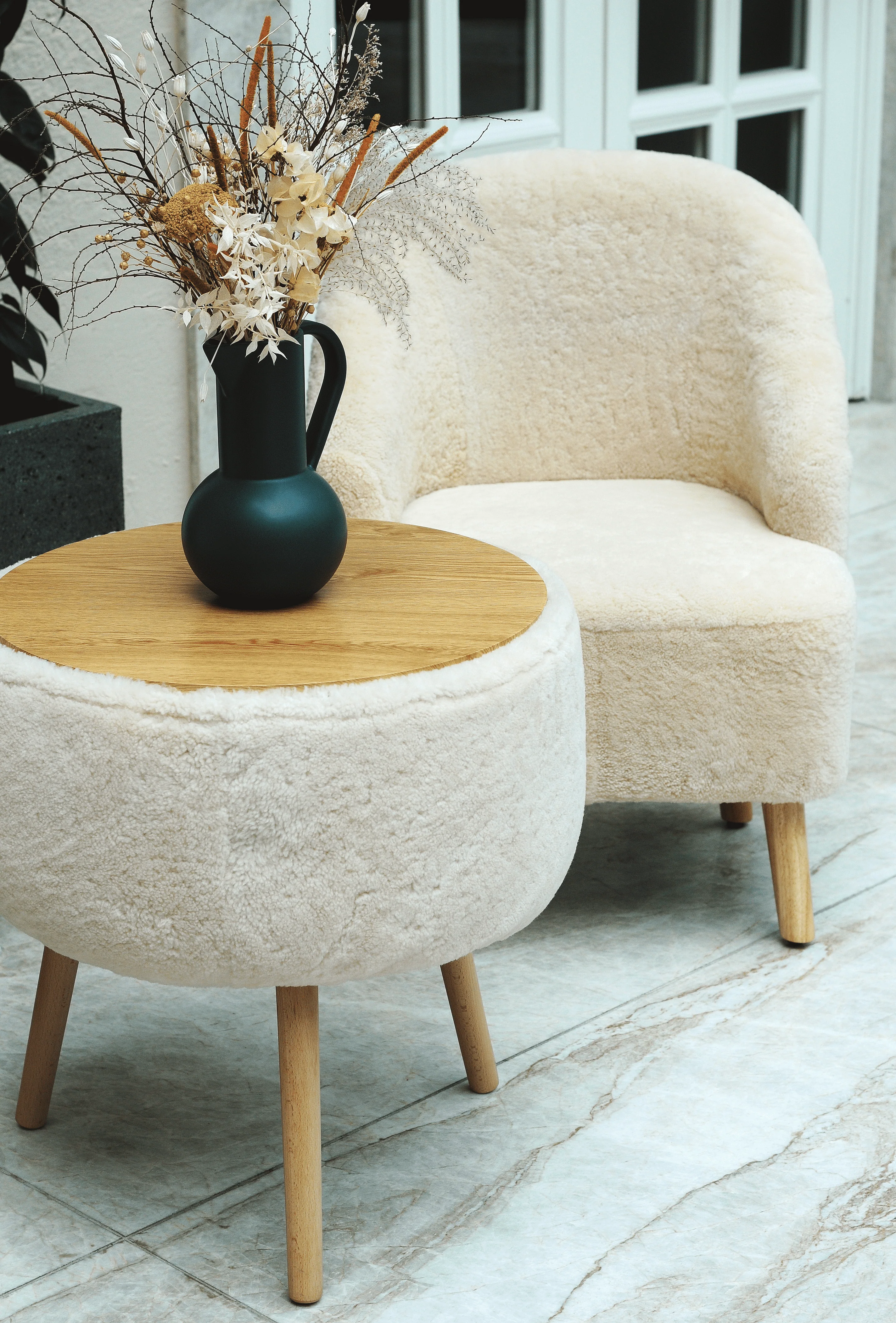 Levinsky lammeskindsbord - Australsk lam - Beige - Image 3