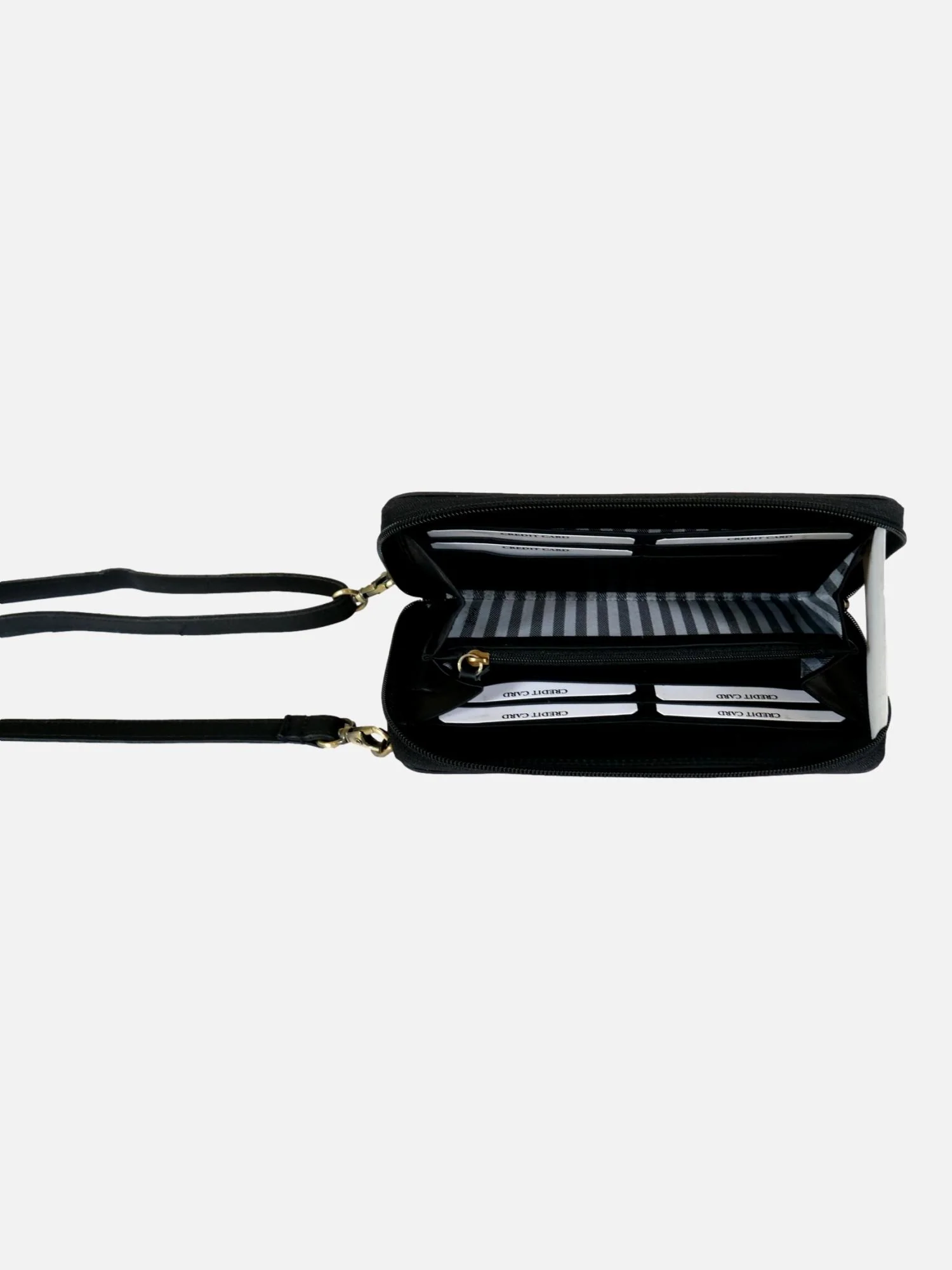 LV-412 - Læder clutch / Pung  / Taske - Sort - Image 2