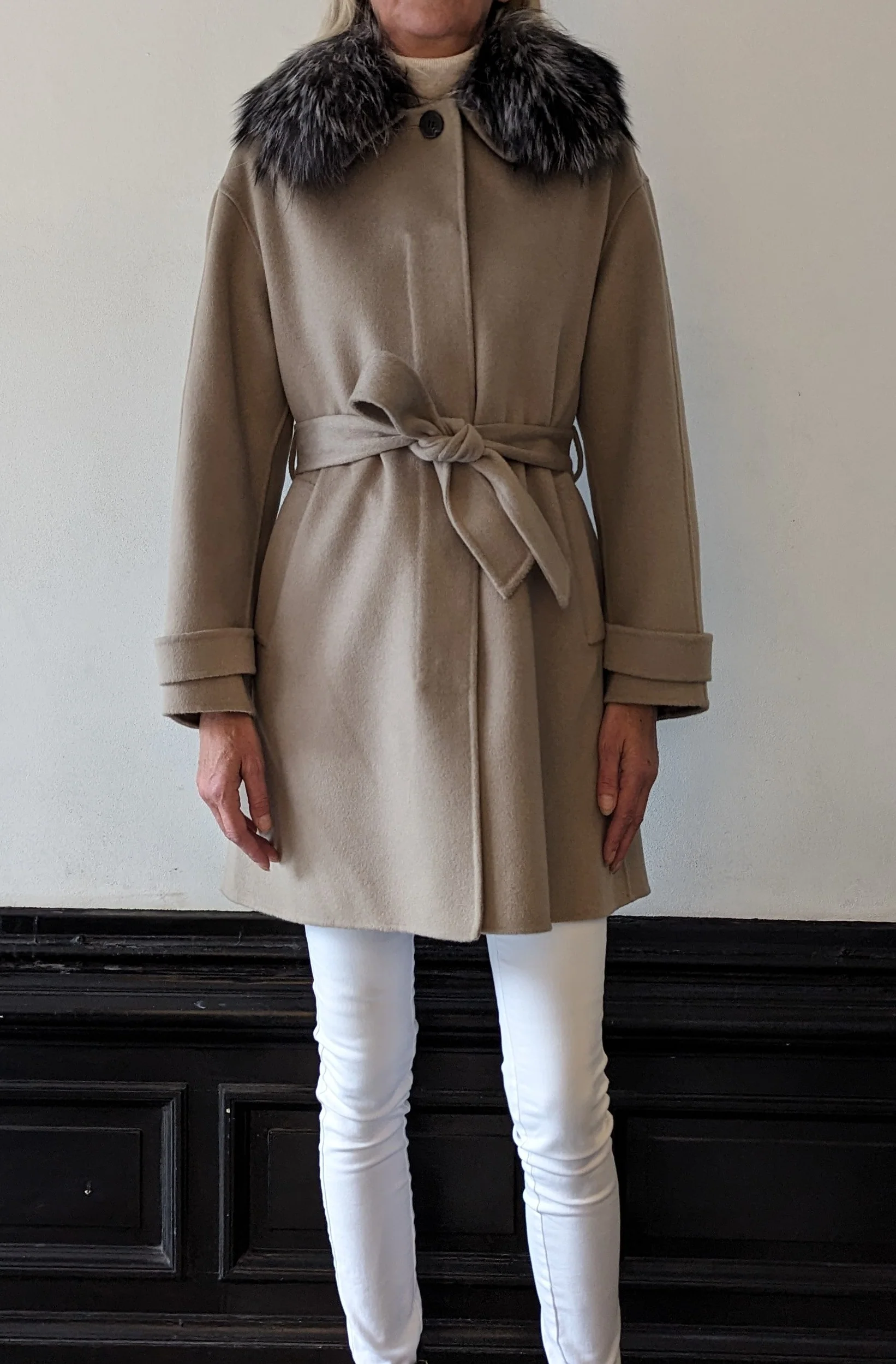 Majdan, 90cm. - Uld/Cashmere Frakke - Kvinde - Oak - Image 2
