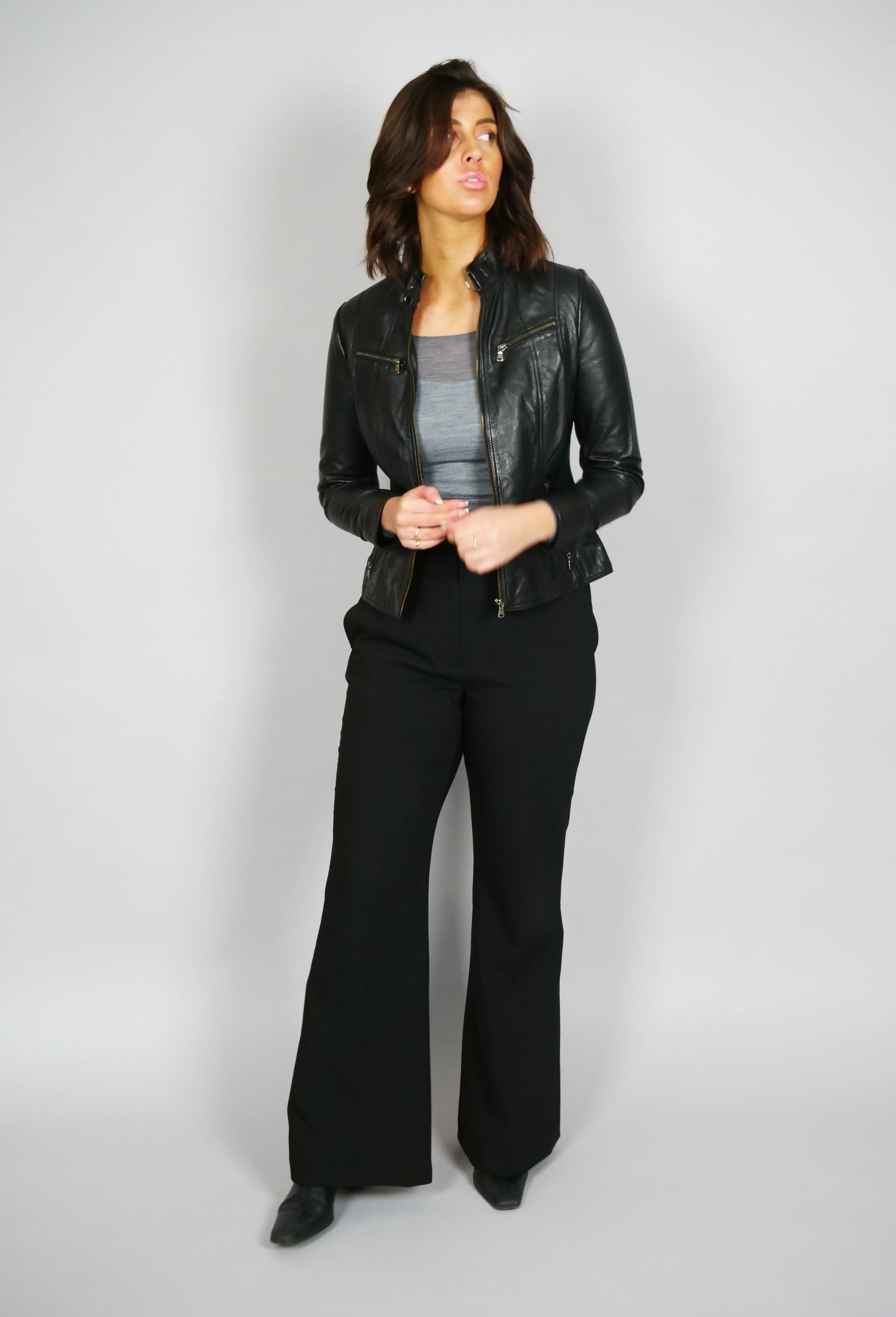Merry - Nappa Leatherjacket - Kvinder - Sort - Image 3