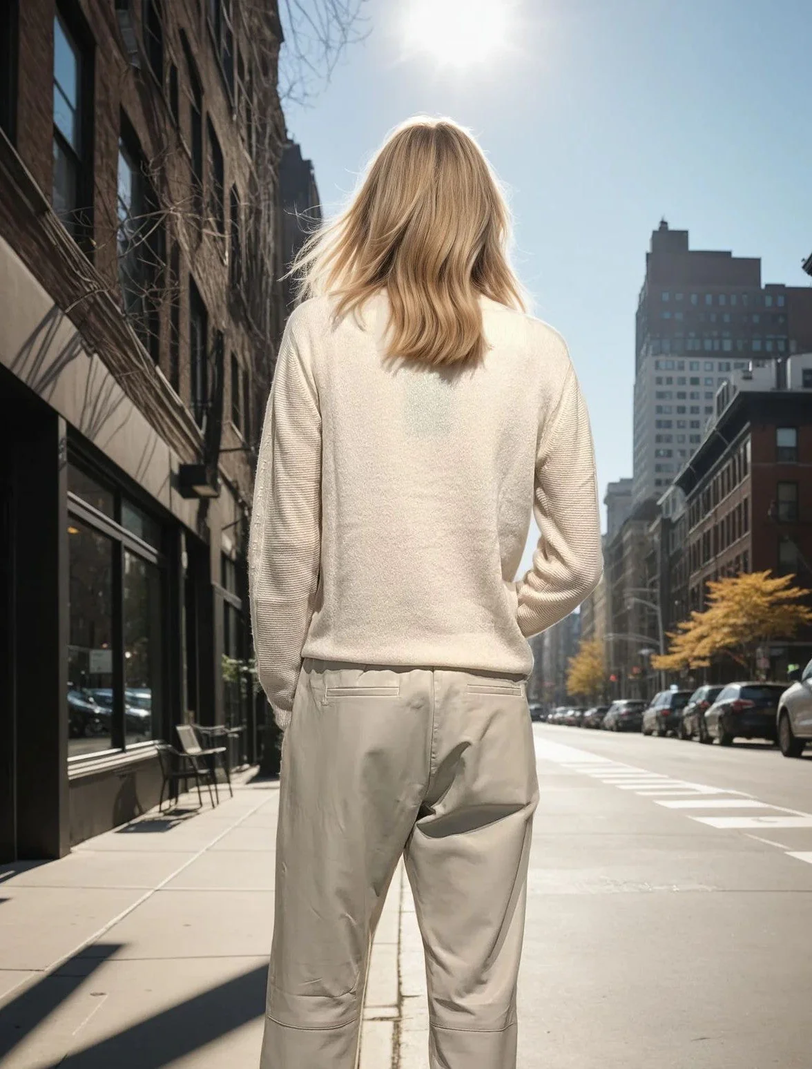 MKI Sweater - 100% Kashmir trøje - Lys beige - Image 12