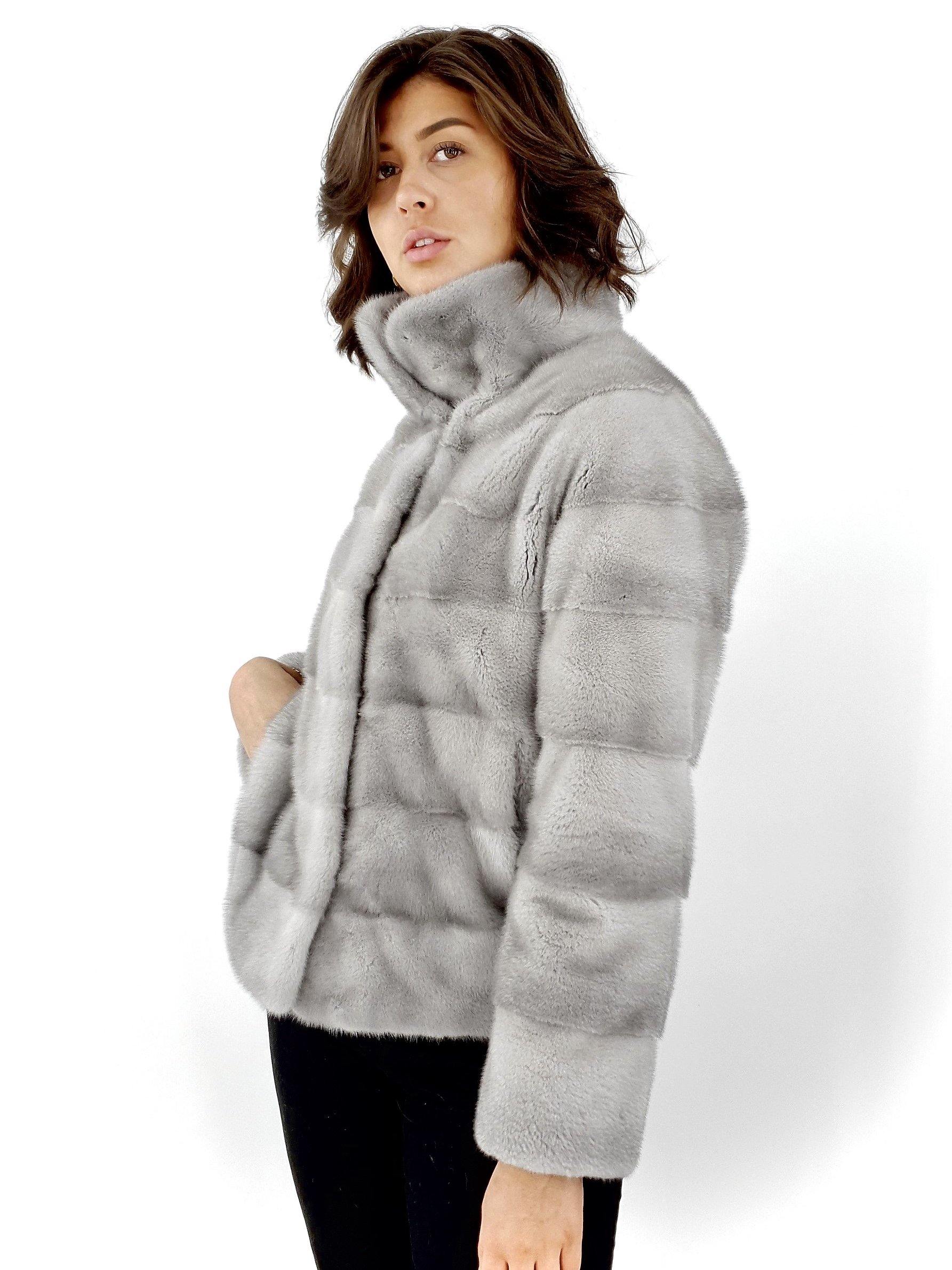 Minkpels model Olise 60 cm. - kvinde - sapphire