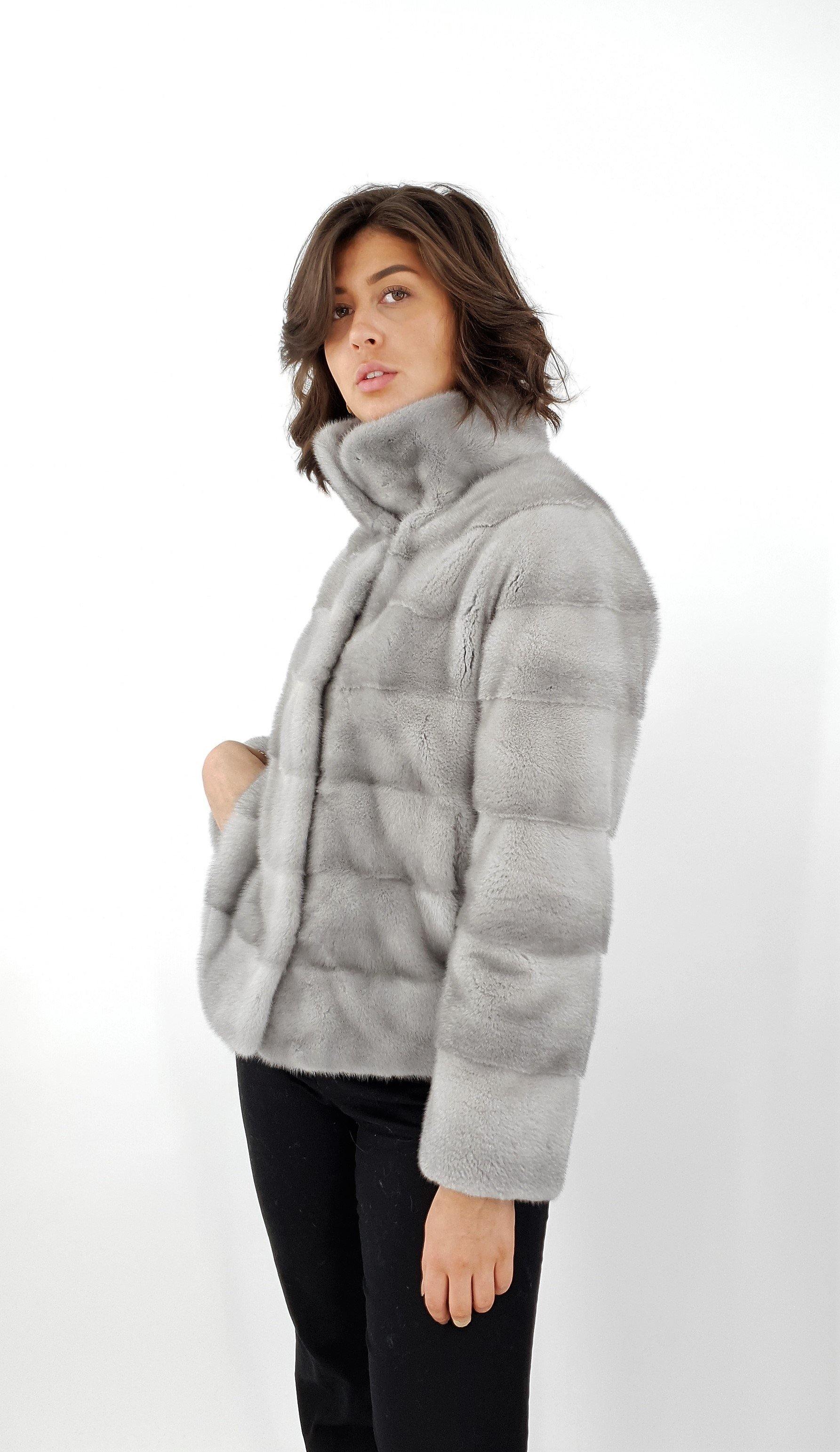 Minkpels model Olise 60 cm. - kvinde - sapphire - Image 9