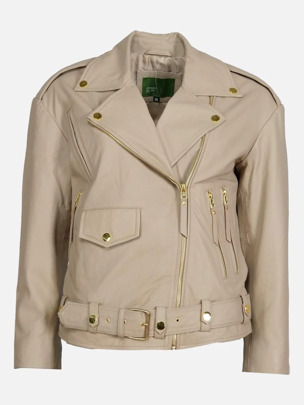 PSAG-19 Skindjakke - Lammeskind - Kvinde - Beige - Image 2