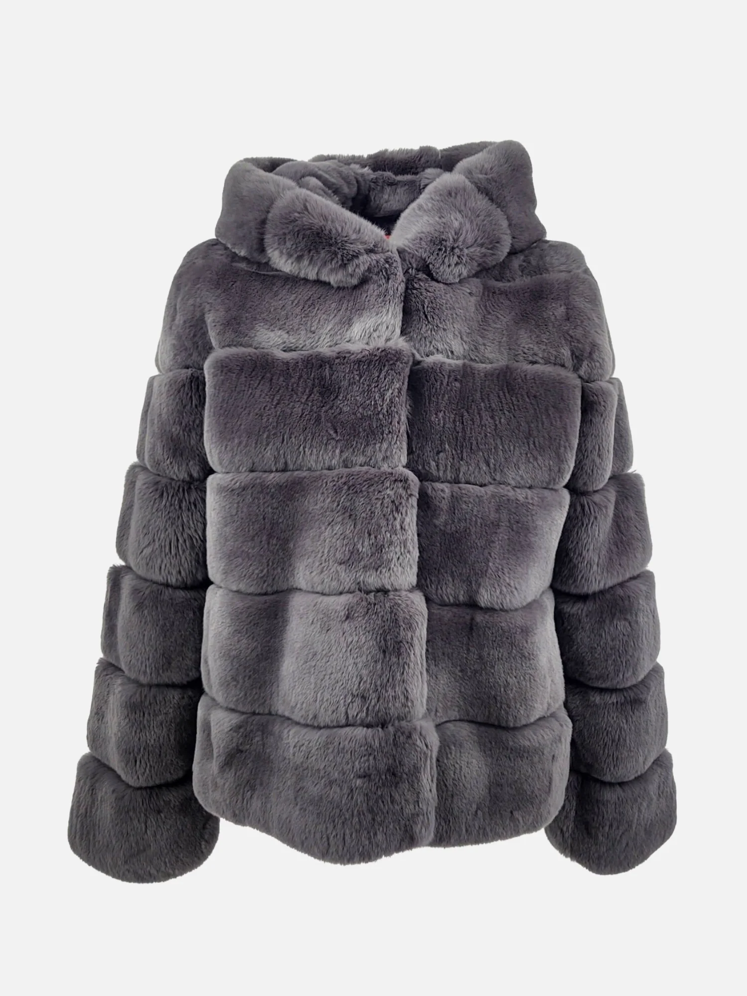 Petrovski, 60 cm. - Rex-kaninjakke - Damer - Mørkegrå