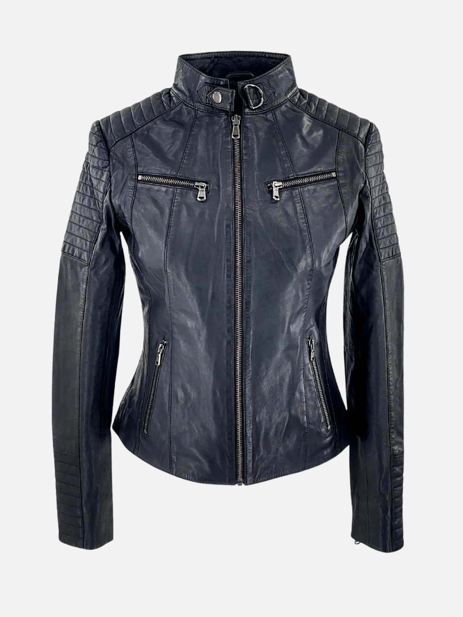 Scooty - Sort - Læderjakke - Dame - Lammeskind - Image 4