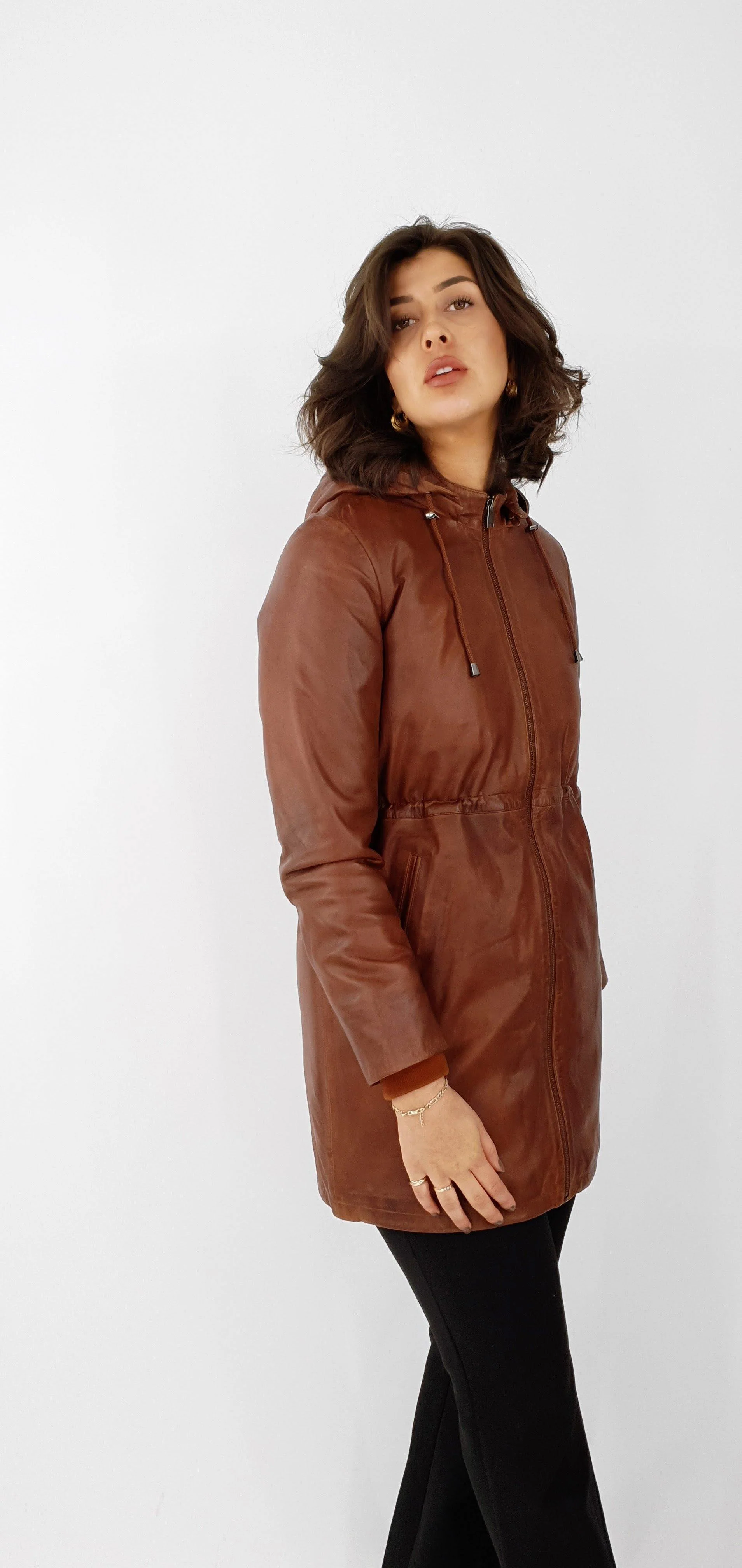 Sienna - Lamb Malli Leather - Kvinder - Dark Cognac - Image 2