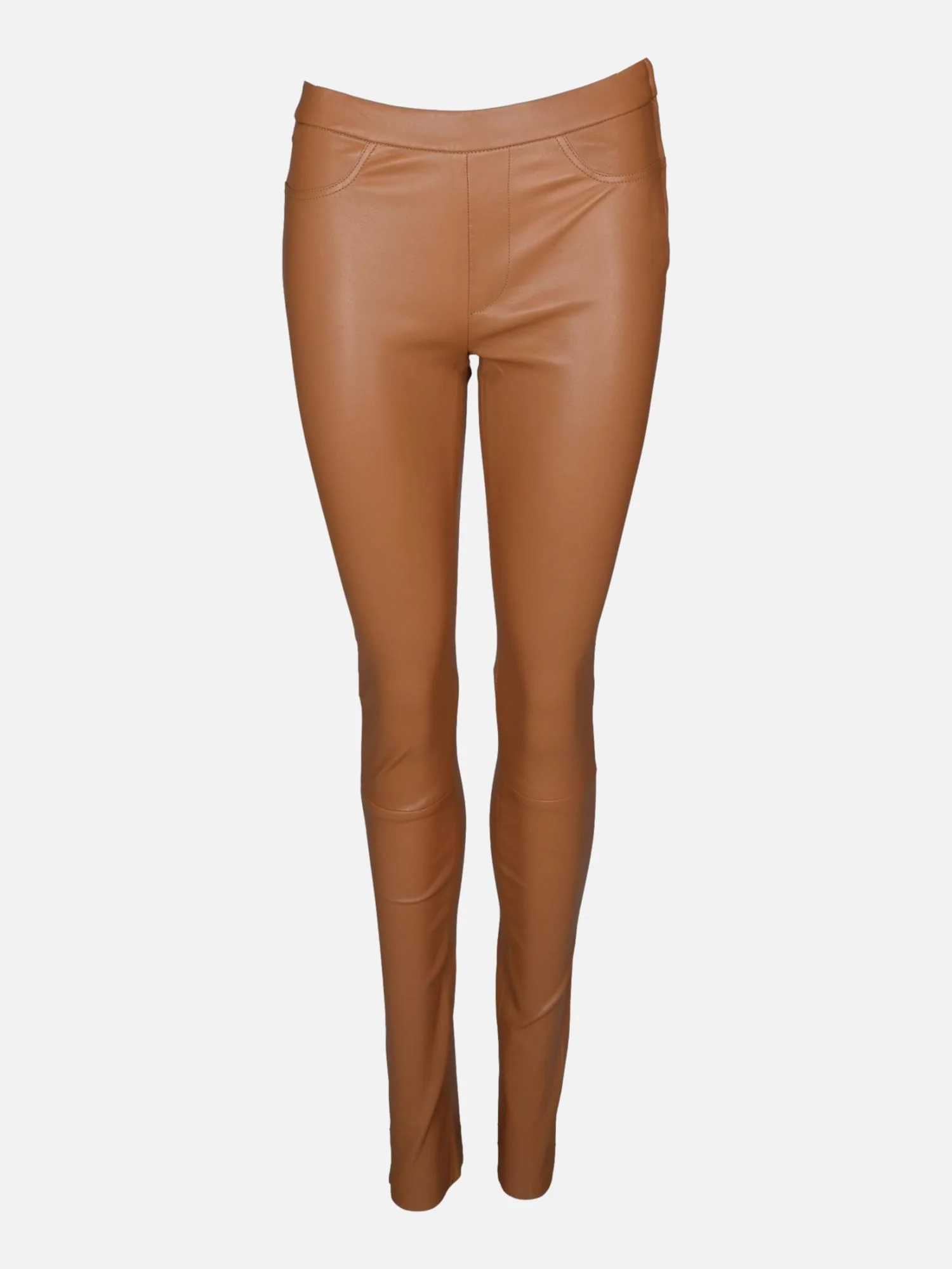 Stephanie Bukser - Lamb Stretch -læder - Kvinder - Cognac