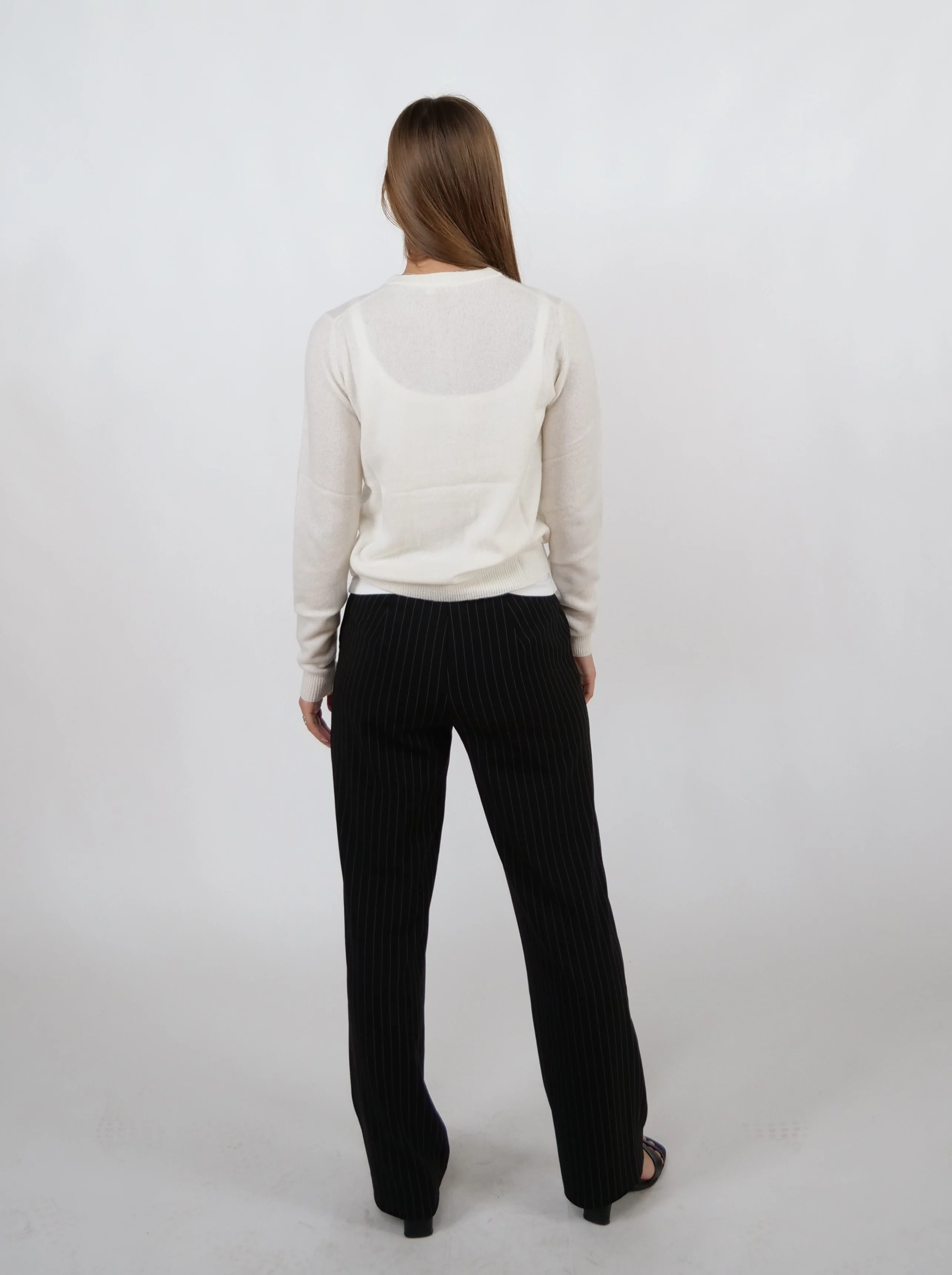 SY -23022-9 Cardigan - 100% Pure Cashmere - Kvinder - Hvid - Image 3