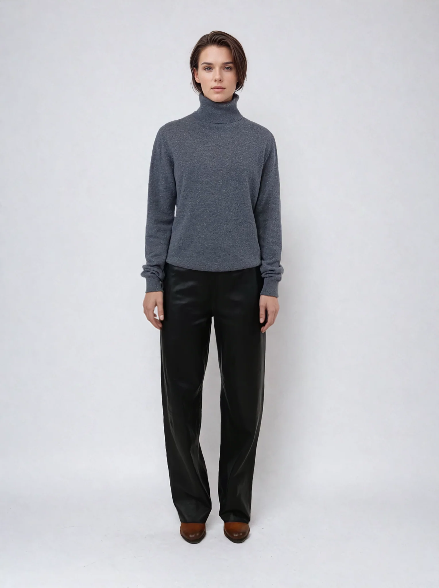 SY -23031 Turtleneck - 100% PureCashmere - Accesories - mørkegrå