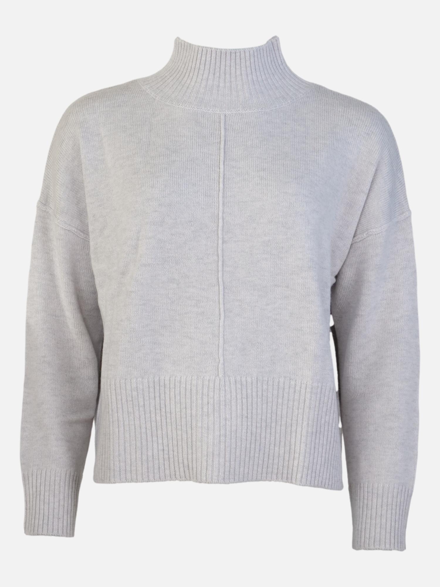 SY-23080 Sweater - 100% uld strik - Dame - Lysegrå - Image 5