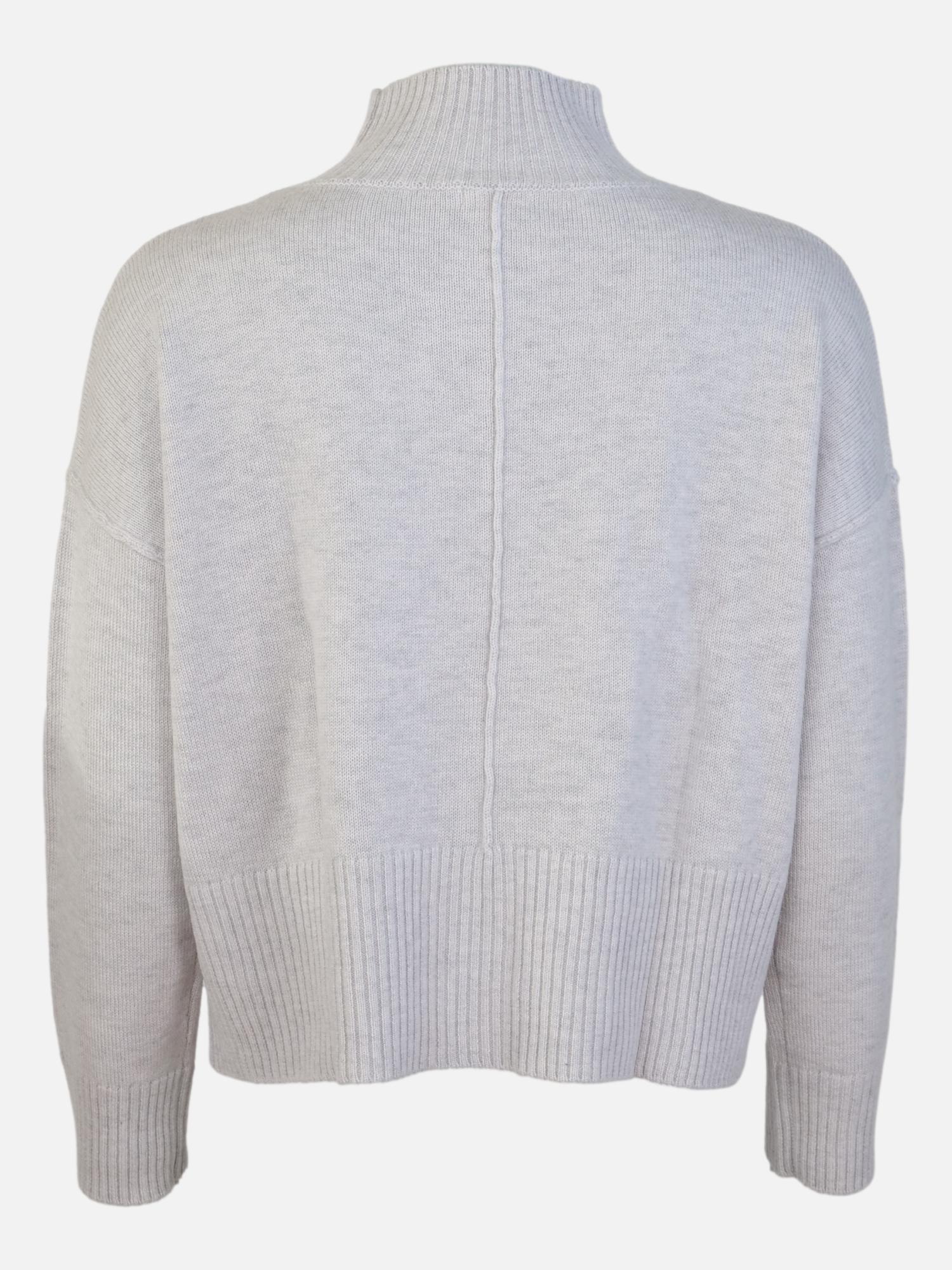SY-23080 Sweater - 100% uld strik - Dame - Lysegrå - Image 6