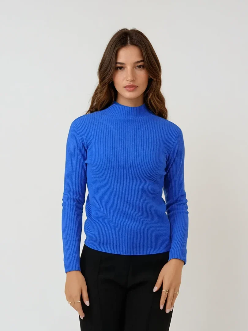 SY-25006 Sweater - 100% Pure Cashmere - Damer - Marineblå - Image 3