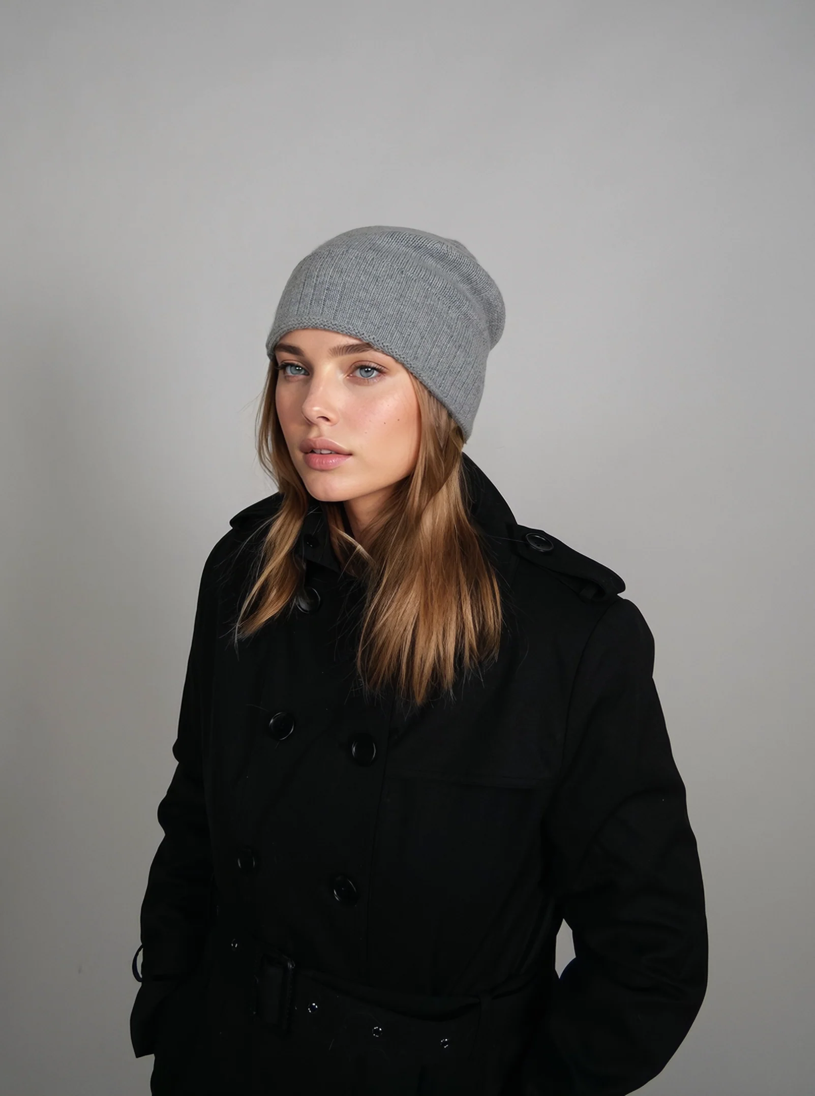 SY-HT2402F Hue - !00% PureCashmere - Tilbehør - Grå