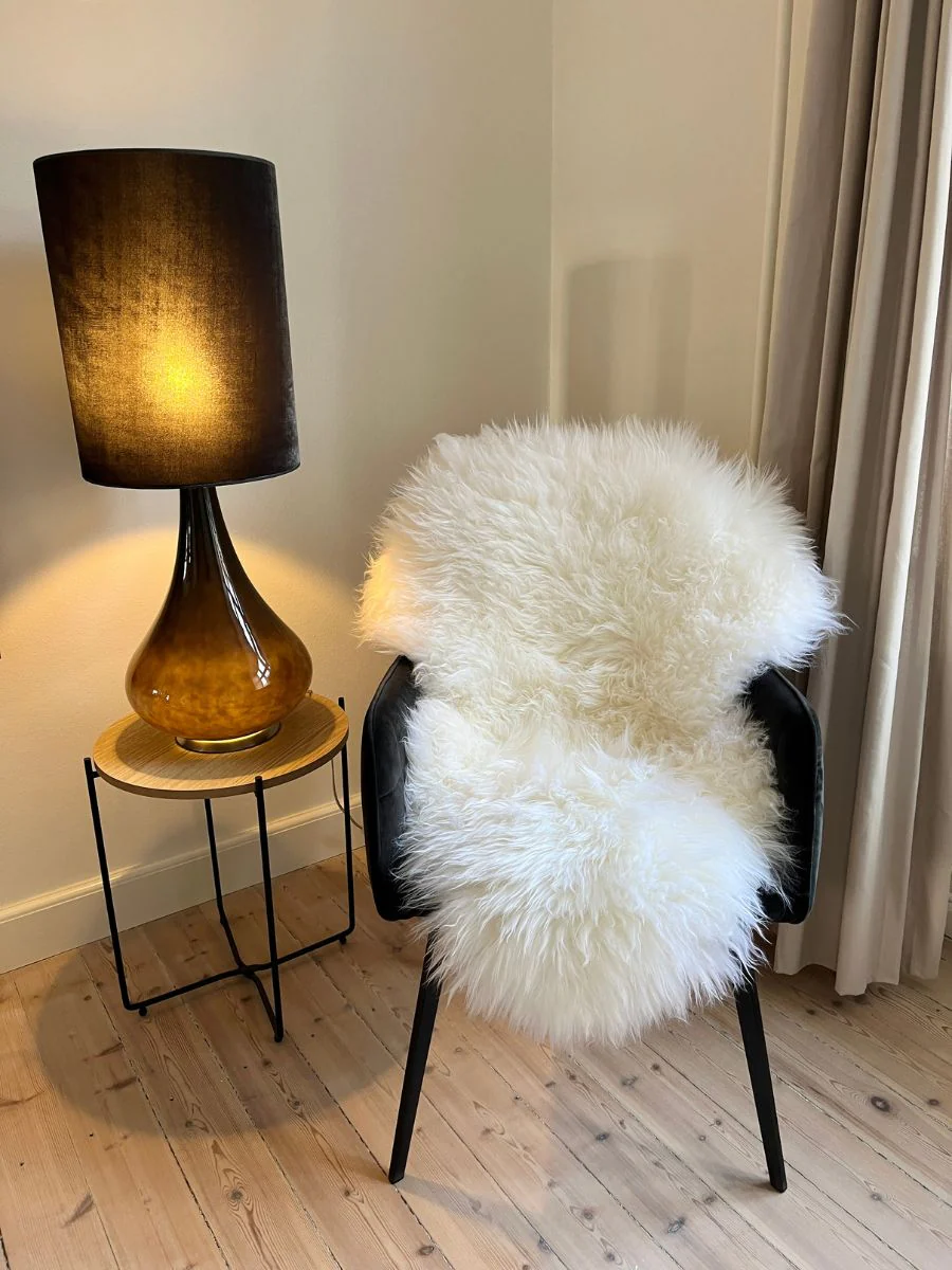 New Zeeland Lammeskind til stol 60*90 cm. - Hvid