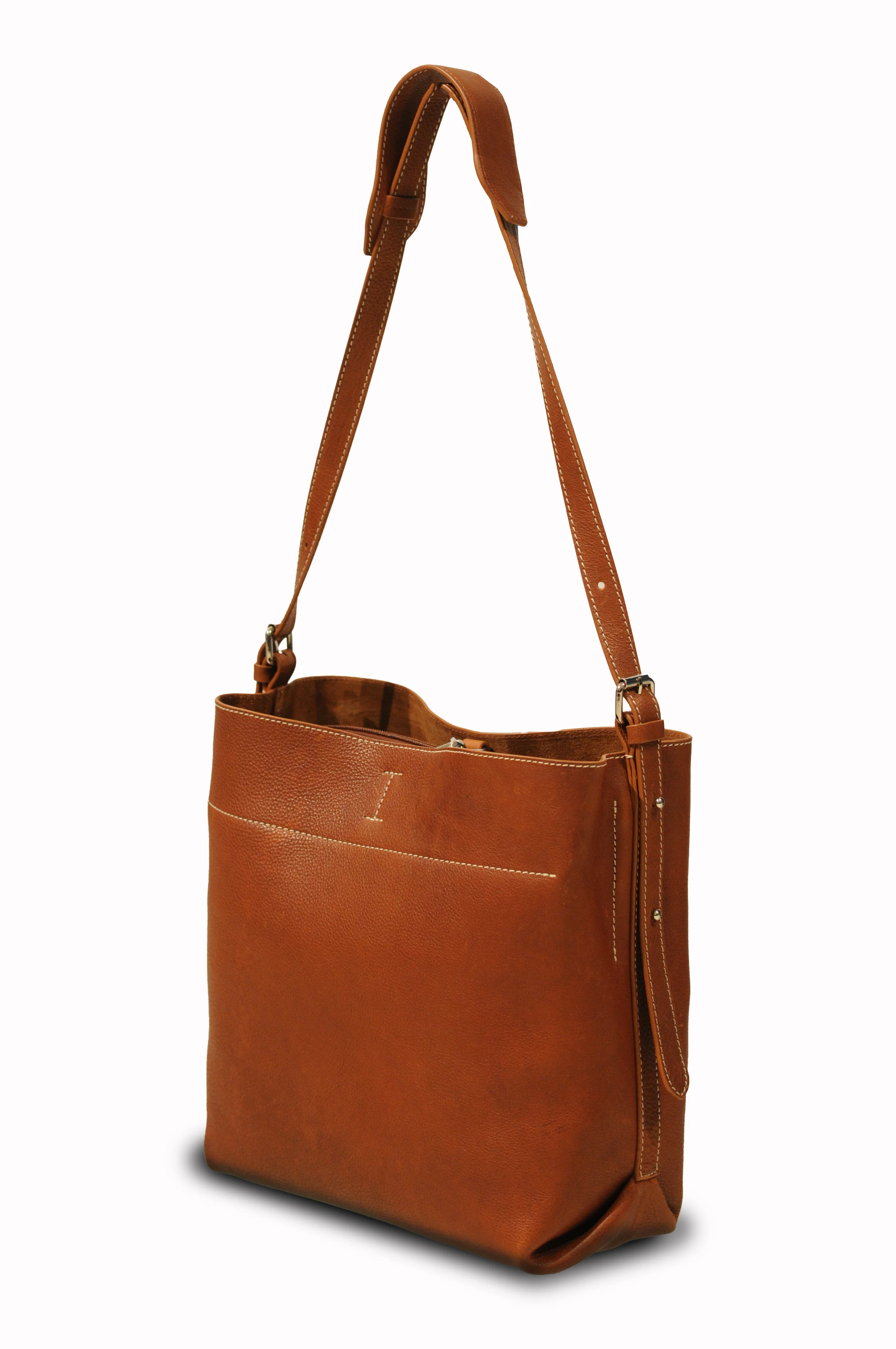 Tote 14846 - Læder Taske - Tilbehør - Cognac - Image 5