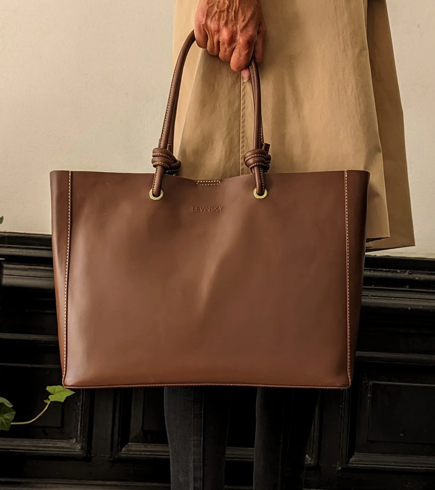Tote Shopper 14838 - Læder Taske - Tilbehør - Brun - Image 4