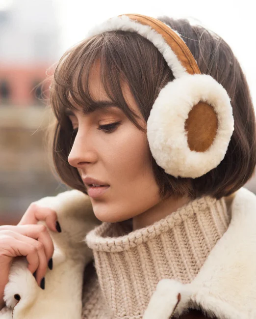 ZXM -207 Ear Muffs - Suede Lamb - Kvinder - Kamel - Image 7